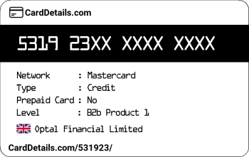 Card Details: 531923