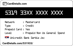 Card Details: 531933