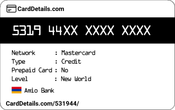 Card Details: 531944