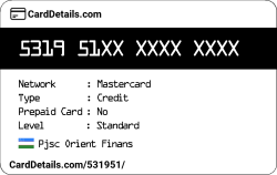Card Details: 531951