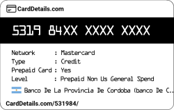 Card Details: 531984