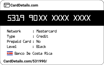 Card Details: 531990