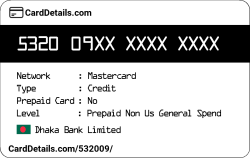 Card Details: 532009