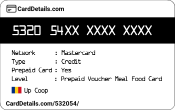Card Details: 532054
