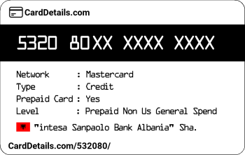 Card Details: 532080