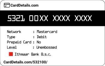 Card Details: 532100
