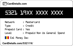 Card Details: 532119
