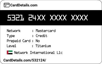 Card Details: 532124