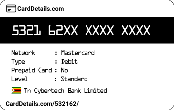 Card Details: 532162