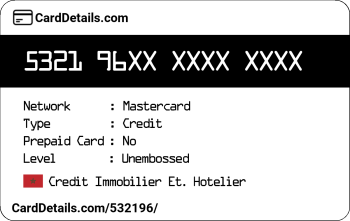 Card Details: 532196