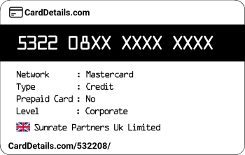 Card Details: 532208
