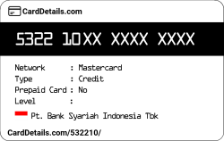 Card Details: 532210