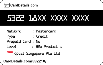 Card Details: 532218