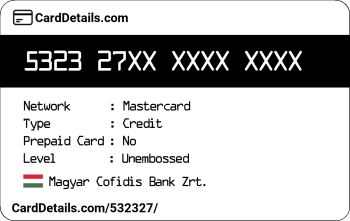 Card Details: 532327