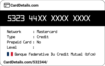 Card Details: 532344