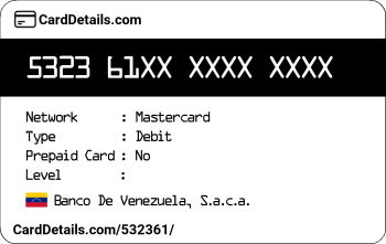 Card Details: 532361