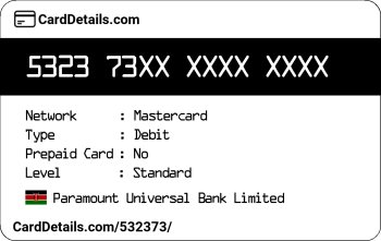 Card Details: 532373