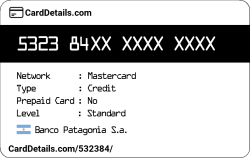 Card Details: 532384
