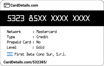 Card Details: 532385