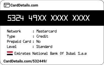 Card Details: 532449