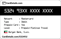 Card Details: 532493