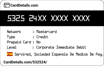 Card Details: 532524