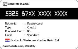 Card Details: 532587