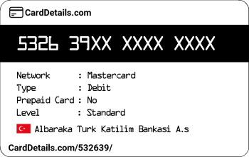 Card Details: 532639