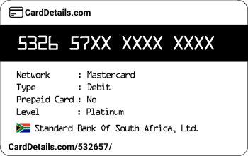 Card Details: 532657