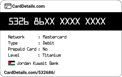Card Details: 532686