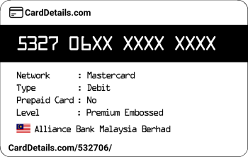 Card Details: 532706