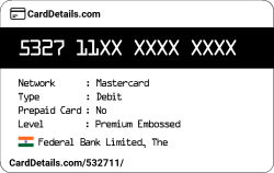 Card Details: 532711