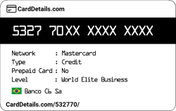 Card Details: 532770