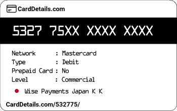 Card Details: 532775