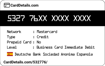 Card Details: 532776