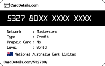 Card Details: 532780