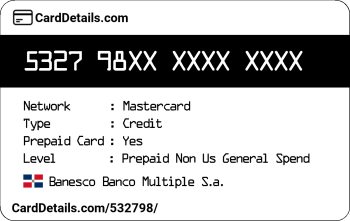 Card Details: 532798