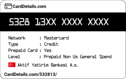 Card Details: 532813