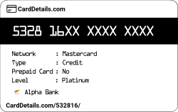 Card Details: 532816