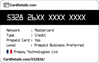 Card Details: 532826