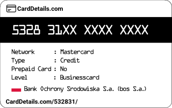 Card Details: 532831