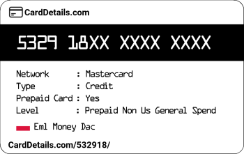Card Details: 532918
