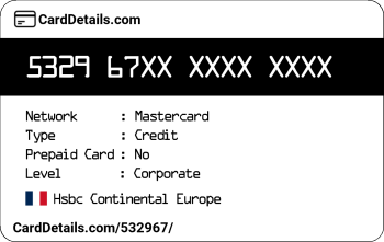 Card Details: 532967