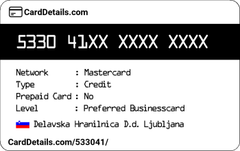 Card Details: 533041