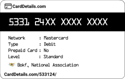 Card Details: 533124