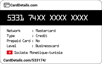 Card Details: 533174