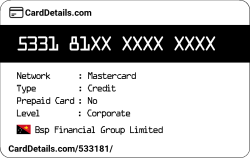 Card Details: 533181