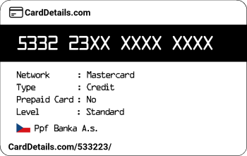 Card Details: 533223