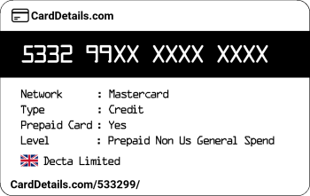 Card Details: 533299