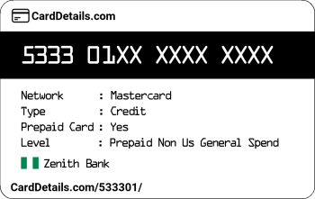 Card Details: 533301